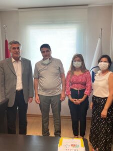 Yaşar Üniversitesi Rektör Yardımcısı Prof. Dr. Ali Nazım SÖZER, Ali, Aydoğmuş, Berna Güneş ve Prof. Dr. Huriye Toker